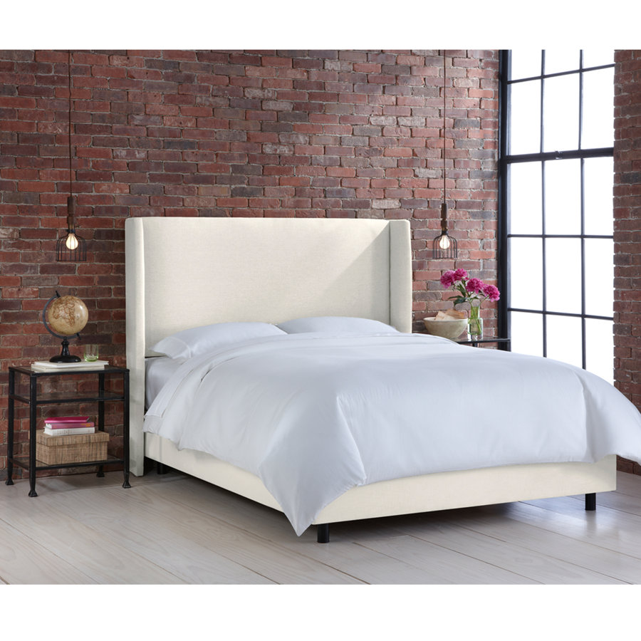 Godfrey Solid Wood and Upholstered Low Profile Standard Bed