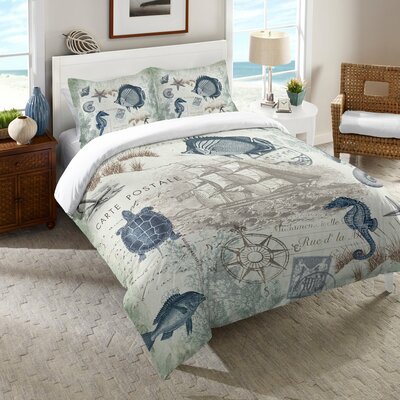 Seaside Postcard Comforter Breakwater Bay Size King Comforter