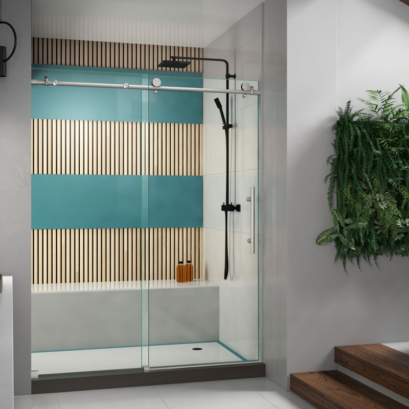 Dreamline Enigma X 56 W X 76 H Single Sliding Frameless Shower Door With Clearmax Technology Reviews Wayfair