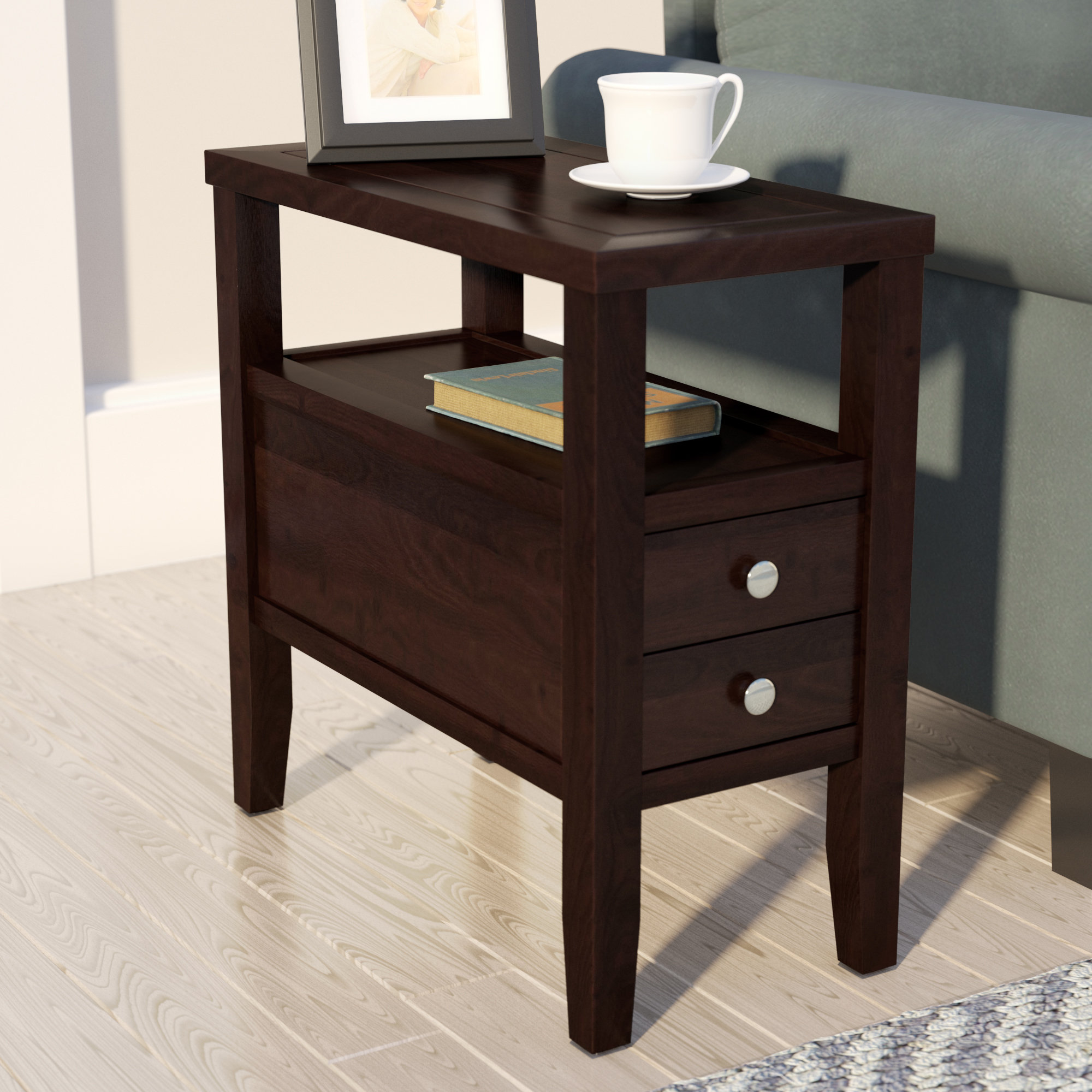 End Side Tables With Drawers Wayfair Gahagan End Table With Storage