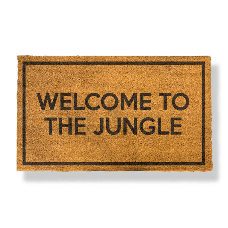 Winston Porter Casula Welcome To The Jungle 30 In X 18 In Non Slip Outdoor Door Mat Reviews Wayfair