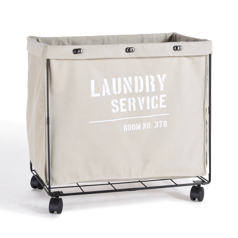 Lanham Army Laundry Hamper On Wheel