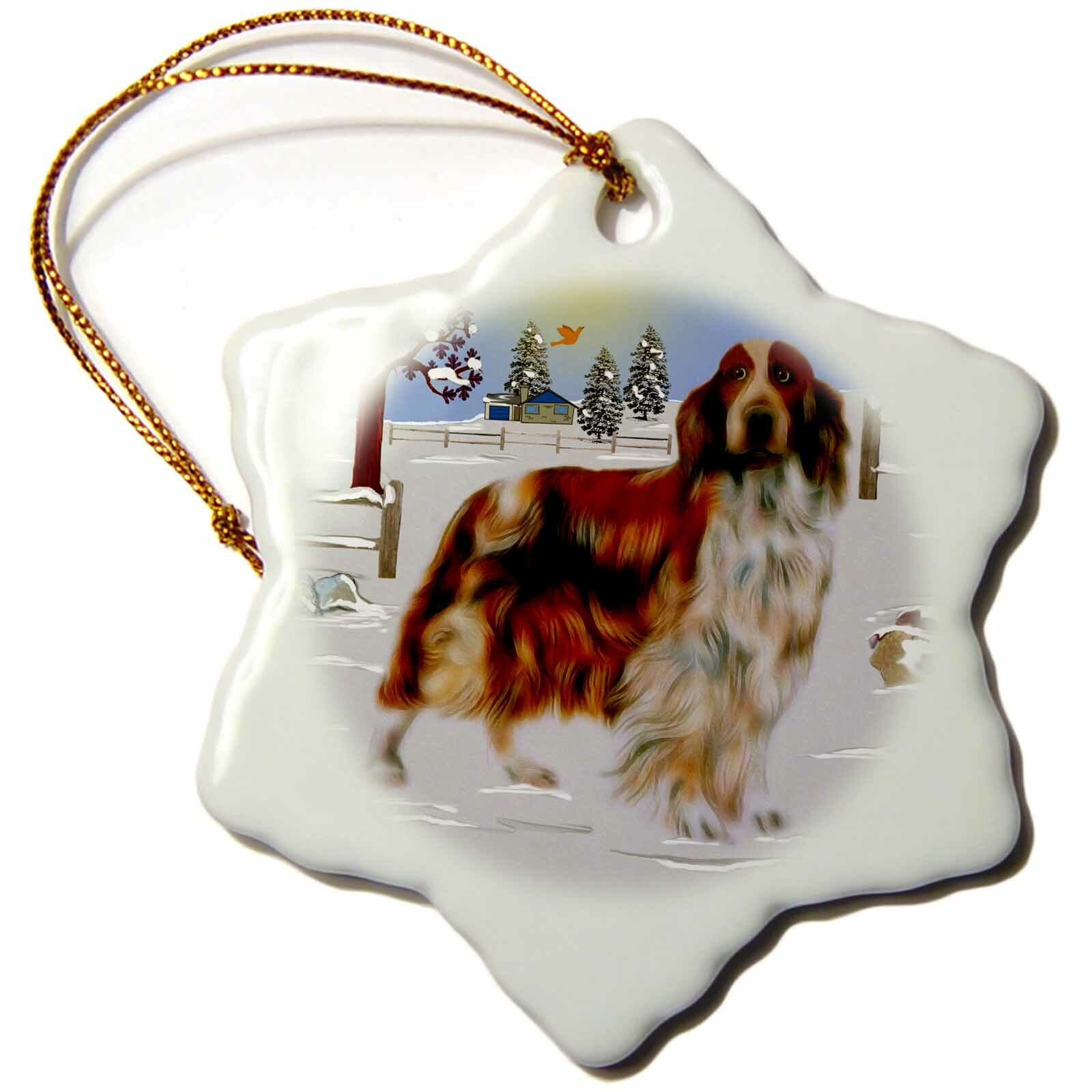 The Holiday Aisle Welsh Springer Spaniel C Holiday Shaped Ornament Wayfair