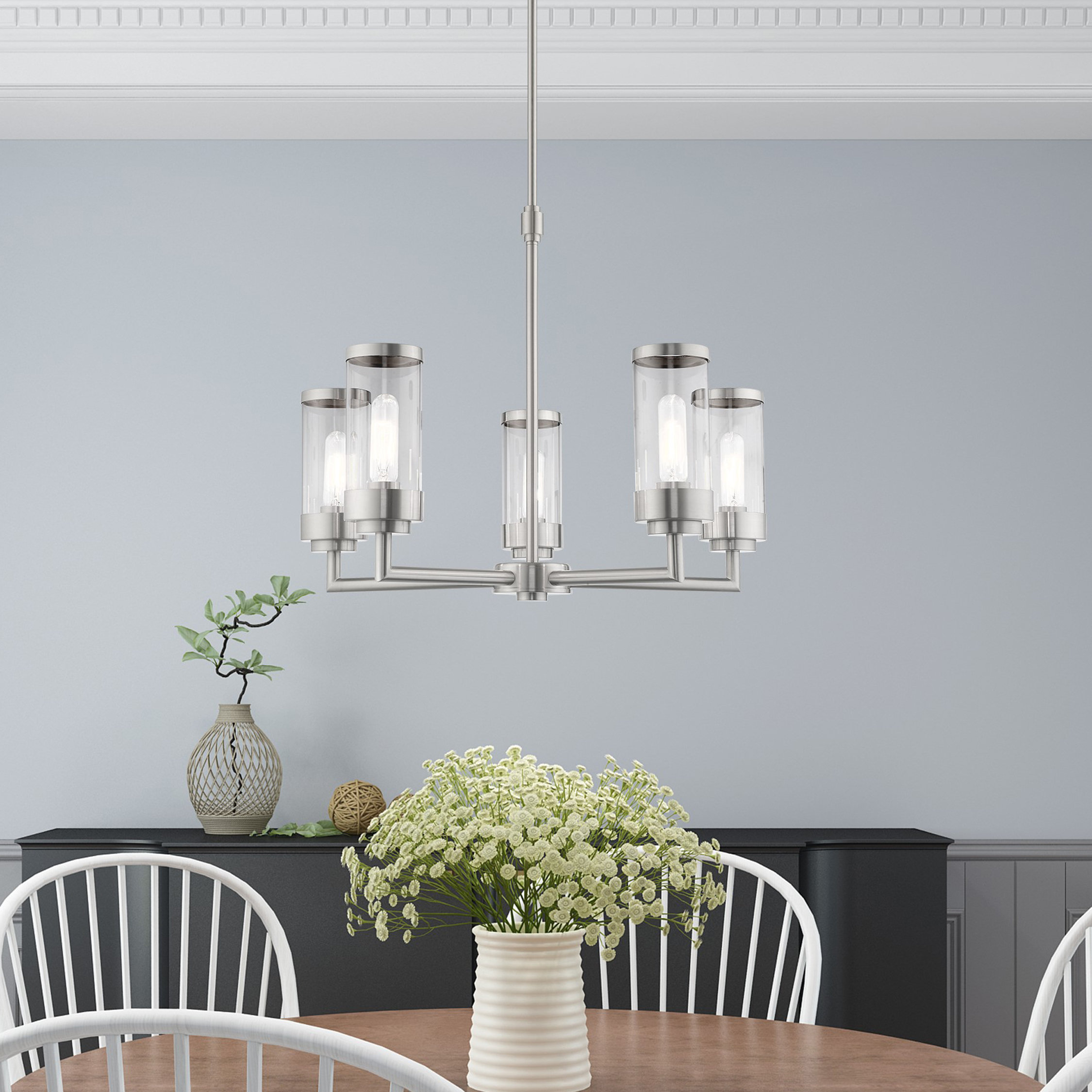 Orren Ellis Meilani 5 Light Shaded Classic Traditional Chandelier