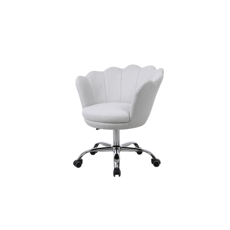 Mercer41 Velvet Swivel Shell Chair For Living Room Bed Room