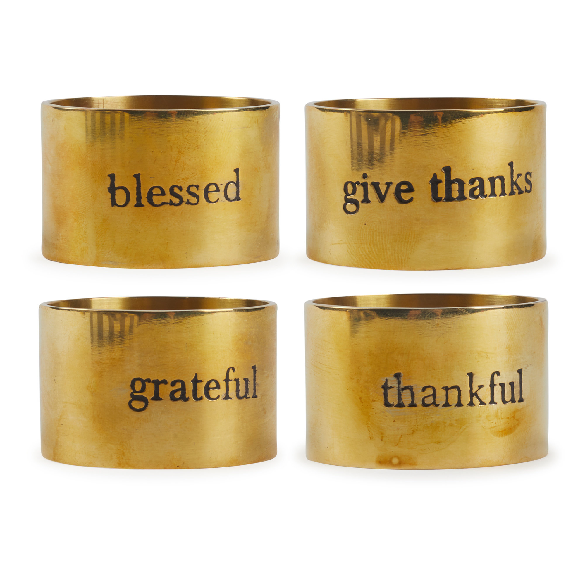 The Holiday Aisle Grateful Stamped Napkin Ring Wayfair