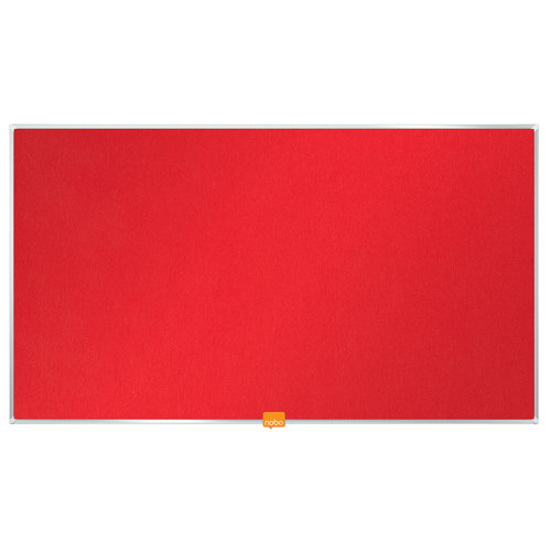 Nobo Filz-Notiztafel Widescreen 32 Zoll Aluminiumrahmen 722x412mm rot