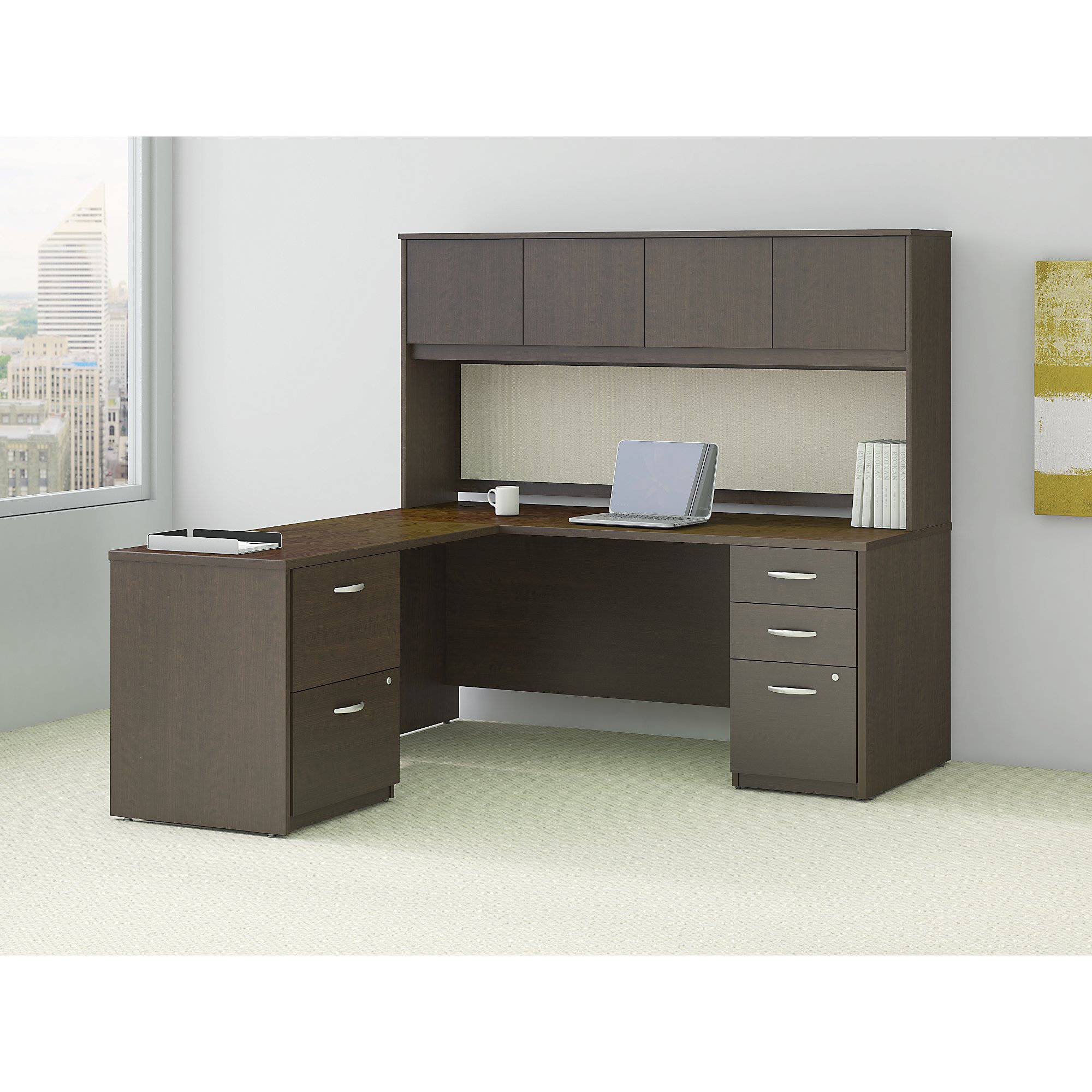 Inbox Zero Johnnoris Configurable Rectangular Desk Shell Office Set