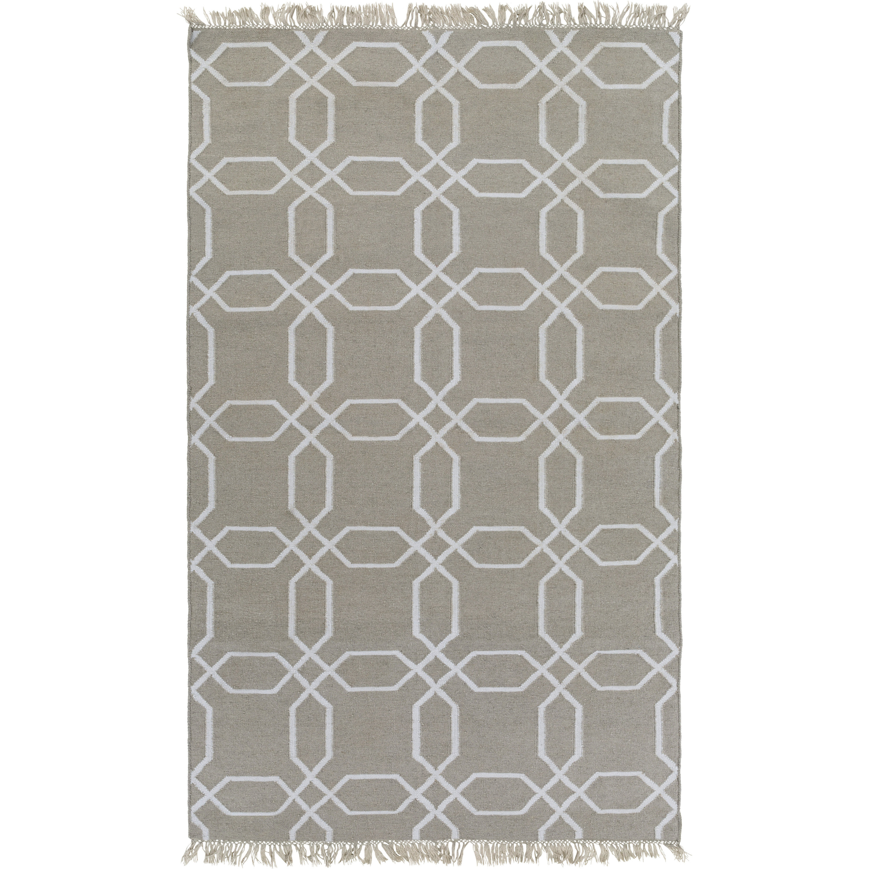 Charlton Home Larksville Geometric Handwoven Gray Cream Area Rug Wayfair