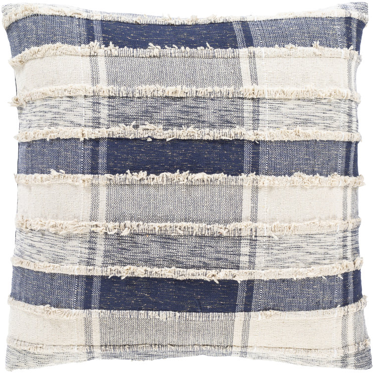 navy blue plaid pillows