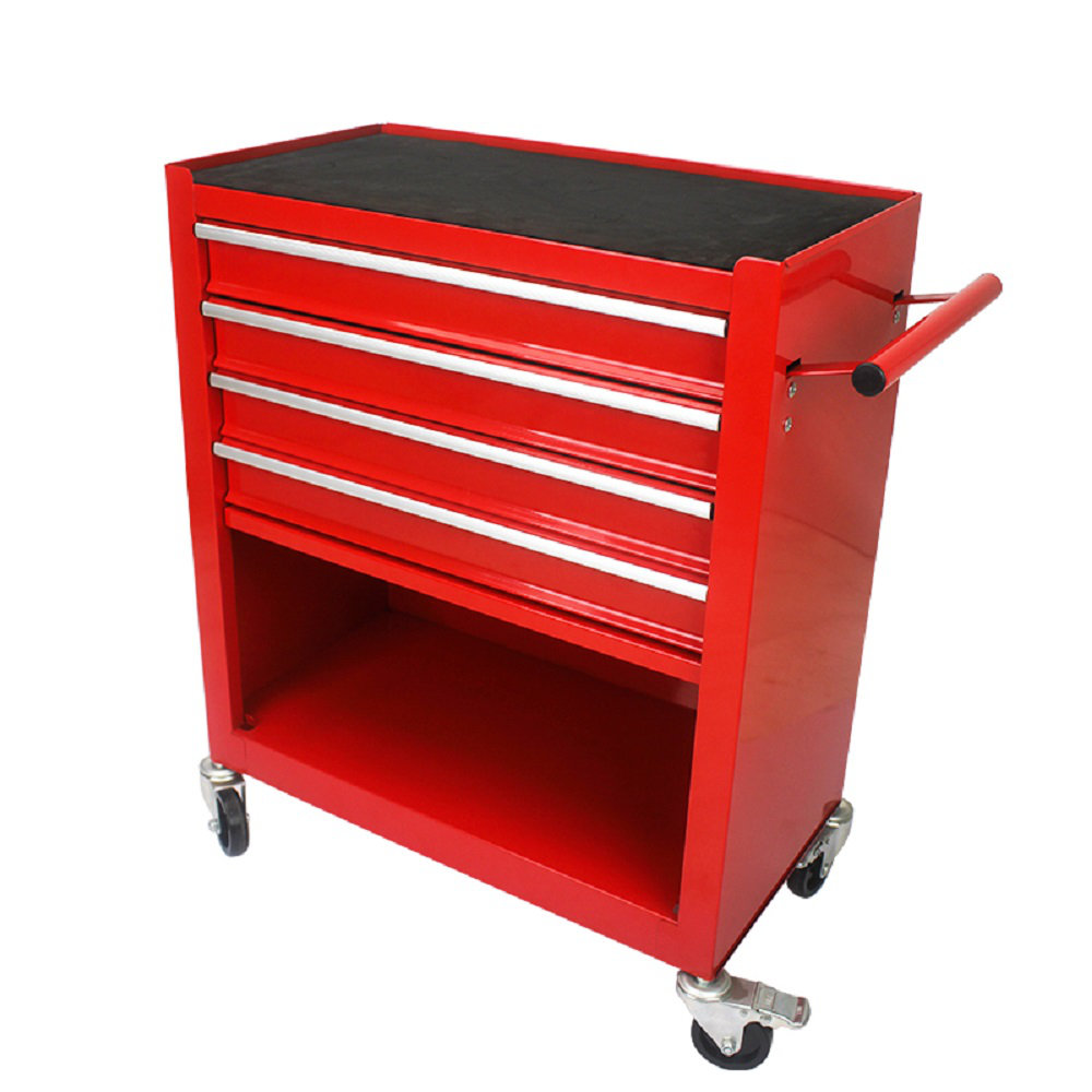 WFX Utility™ Metal Rolling Tool Cart With Four Ball Bearing Drawer