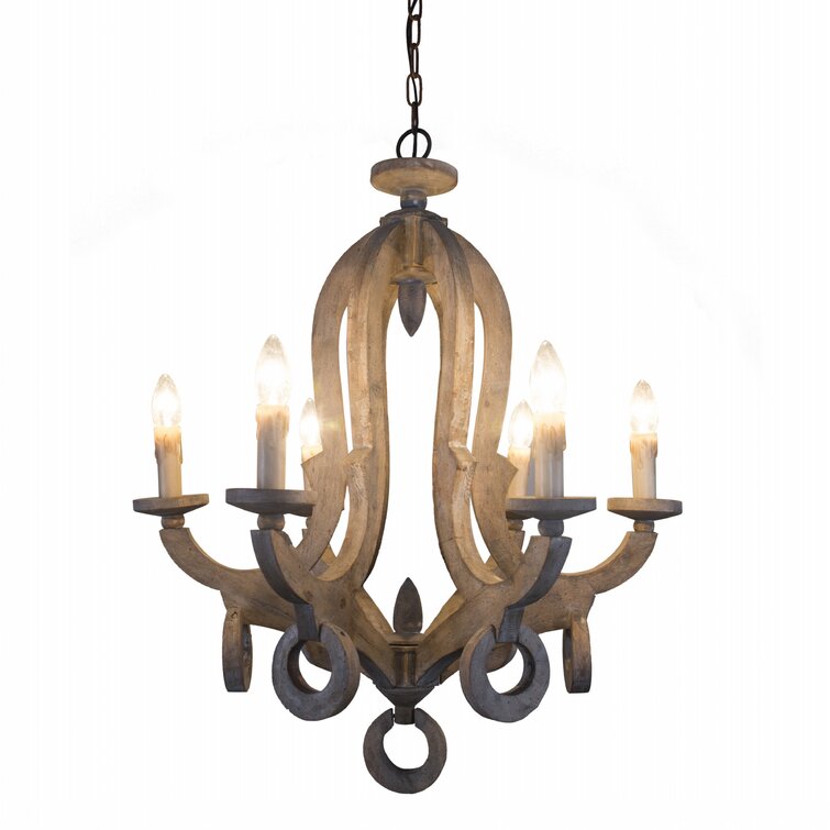 Kyler 6 - Light Candle Style Empire Chandelier