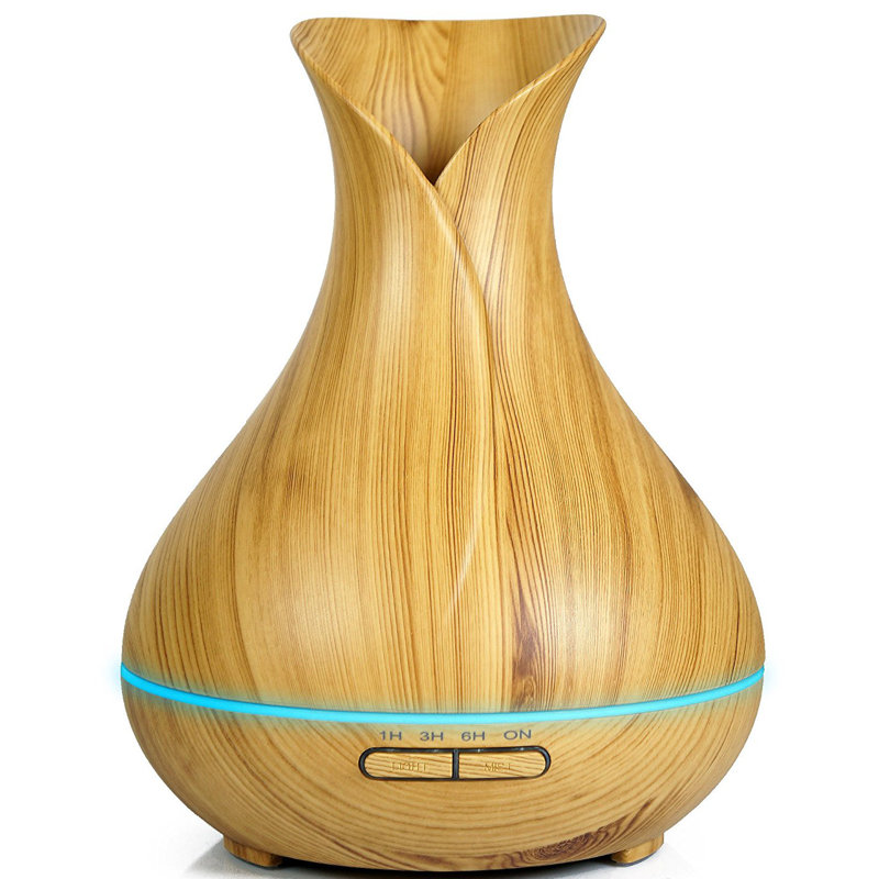 Wyzworks Wooden Ultrasonic Cool Mist Humidifier Aroma Essential Oil Diffuser Reviews Wayfair