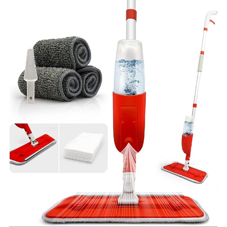 Spray Mop with Two Reusable Super Soft Microfiber Pads for Kitchen House 