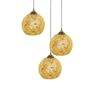 Go to store & view more images Pettey Glass 1-Light Globe Pendant by Wrought Studio