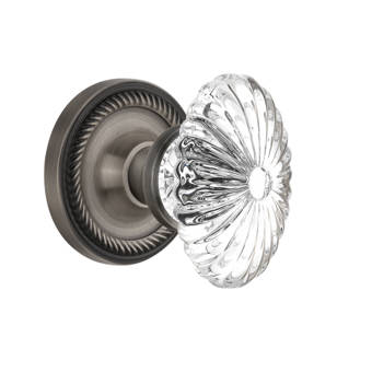 Grandeur 811067 Carre Plate Double Dummy with Provence Crystal Knob in Timeless Bronze