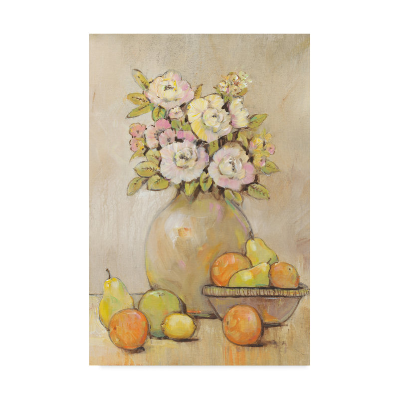 Charlton Home Still Life Study Flowers And Fruit Ii Acrylic