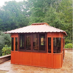 Go to store & view more images Aspen Ultrawood 17 Ft. W x 11 Ft. D Solid Wood Patio Gazebo by Westview Manufacturing