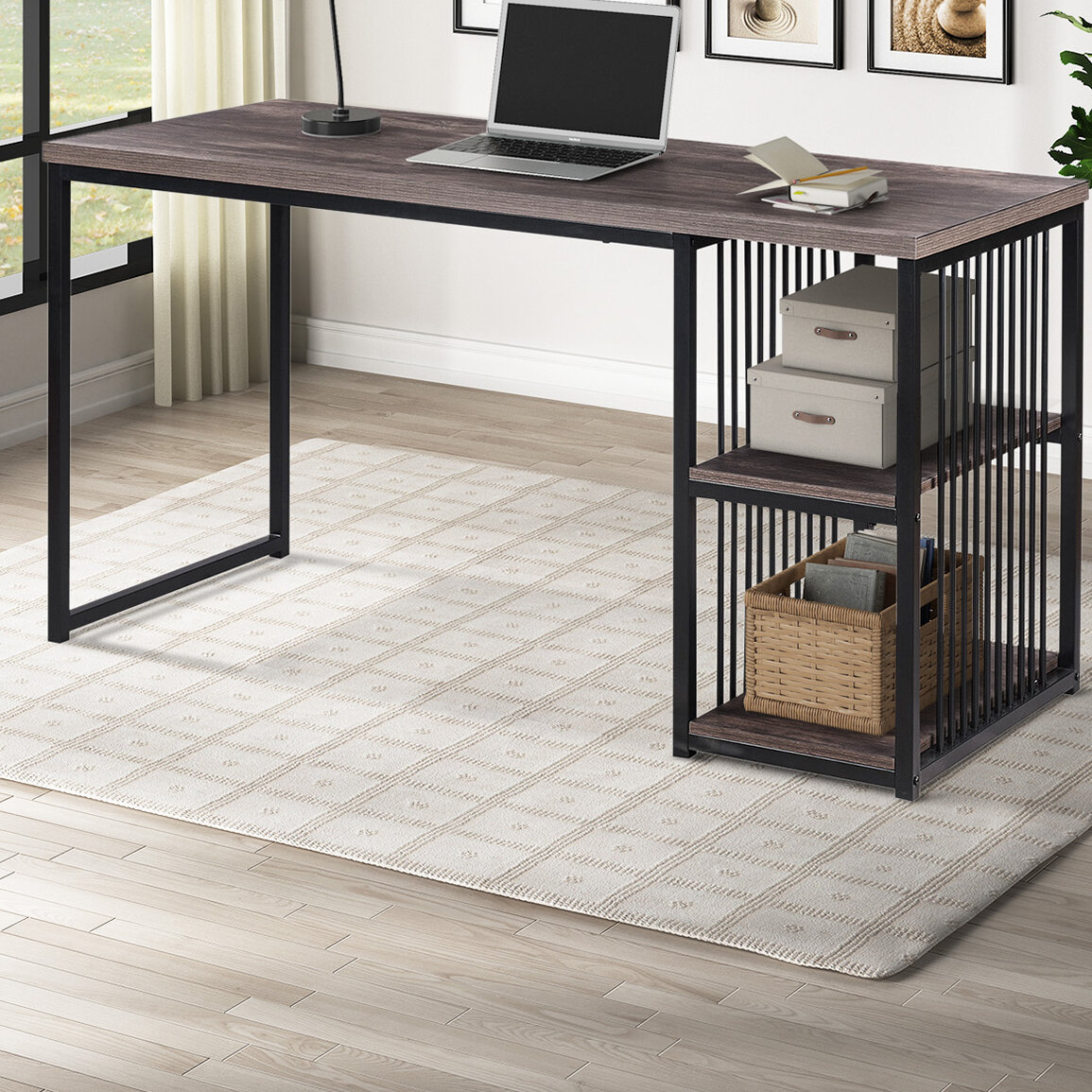 17 Stories Hardiman Reversible Desk Wayfair