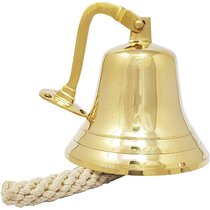PUB BELL WITH BRACKET~ 10" Inch Diameter Extra LARGE Size BRASS SHIPS 