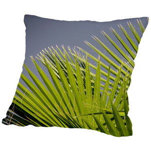 Palm Leaf Pillow Wayfair Palm Leaf Cotton Throw Pillow