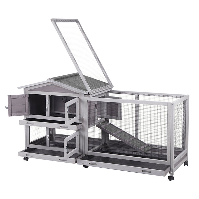 rabbit cage with pull out tray
