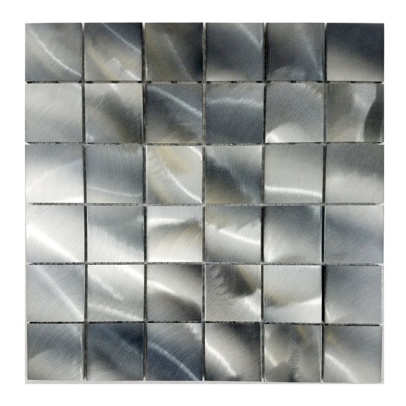Luminescent 2 X 2 Aluminum Metal Brick Mosaic Tile Joss Main