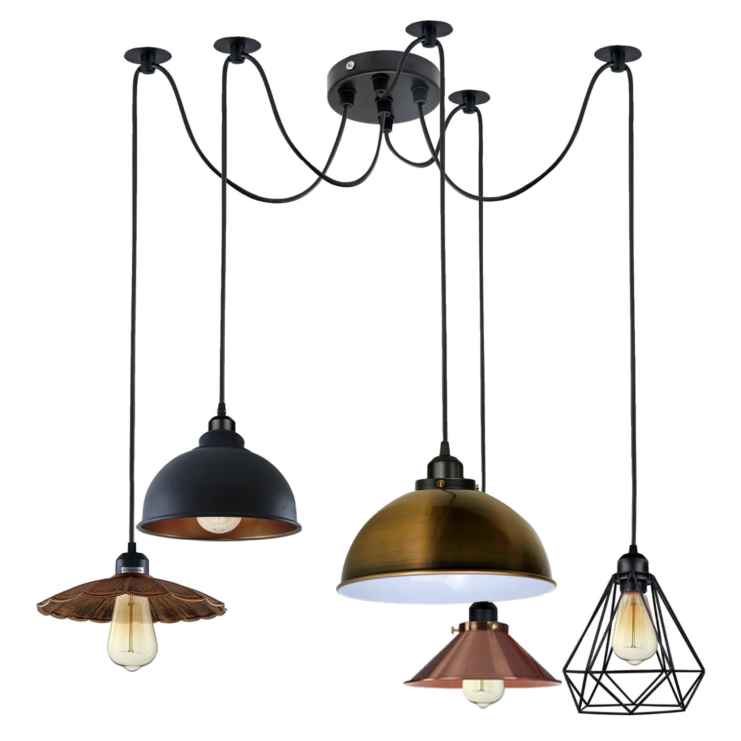 palazzo 5 light cluster pendant