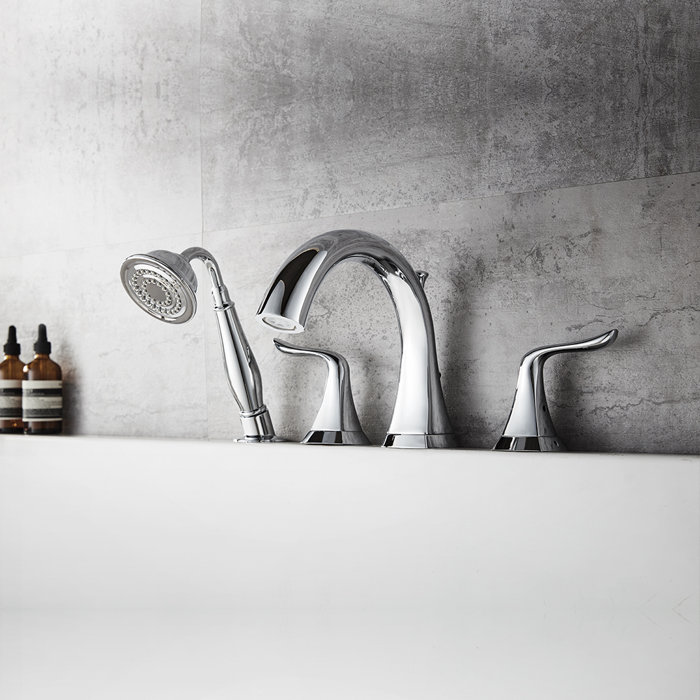 Vinnova Claudius Double Handle Deck Mount Roman Tub Faucet Trim