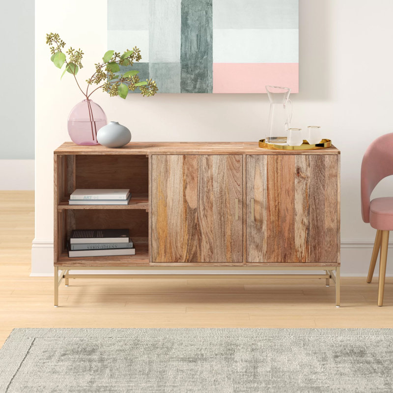 Foundstone Kathleen Solid Wood Tv Stand For Tvs Up To 65