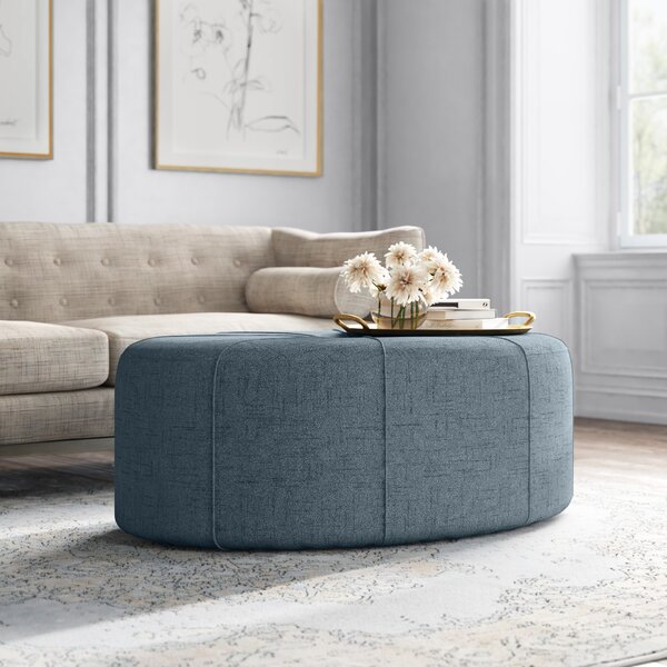 Upholstered Oval Ottoman Wayfair