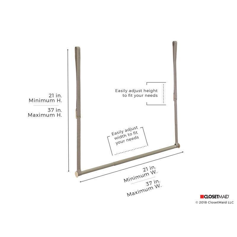 Closetmaid 21 W 37 W Double Hang Closet Rod Reviews Wayfair