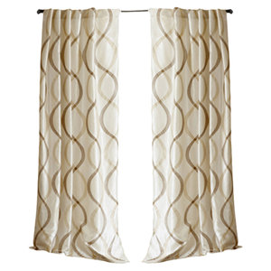 Rolph Geometric Room Darkening Rod Pocket Single Curtain Panel