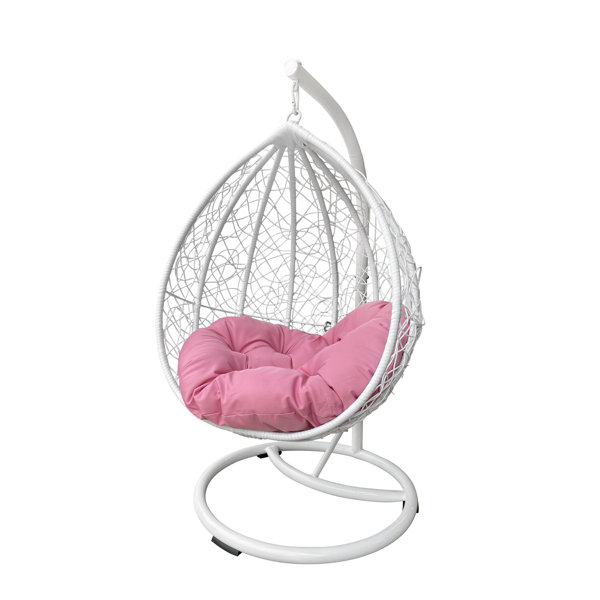 Outdoor and Indoor Use Kids Pod Swing Seat 100% Cotton Pod Swing Chair for Kids with Hardware Kits and Air Pump for Hanging Child Swing Hammock Chair Easy to Install 