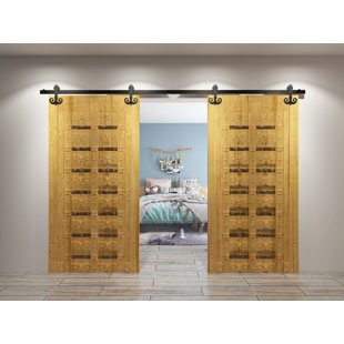 Hanging Barn Door Hardware Wayfair Double Mustache Barn Door Hardware