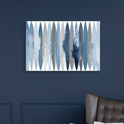 Even Flow Blue Acrylic Painting Print On Canvas Joss Main