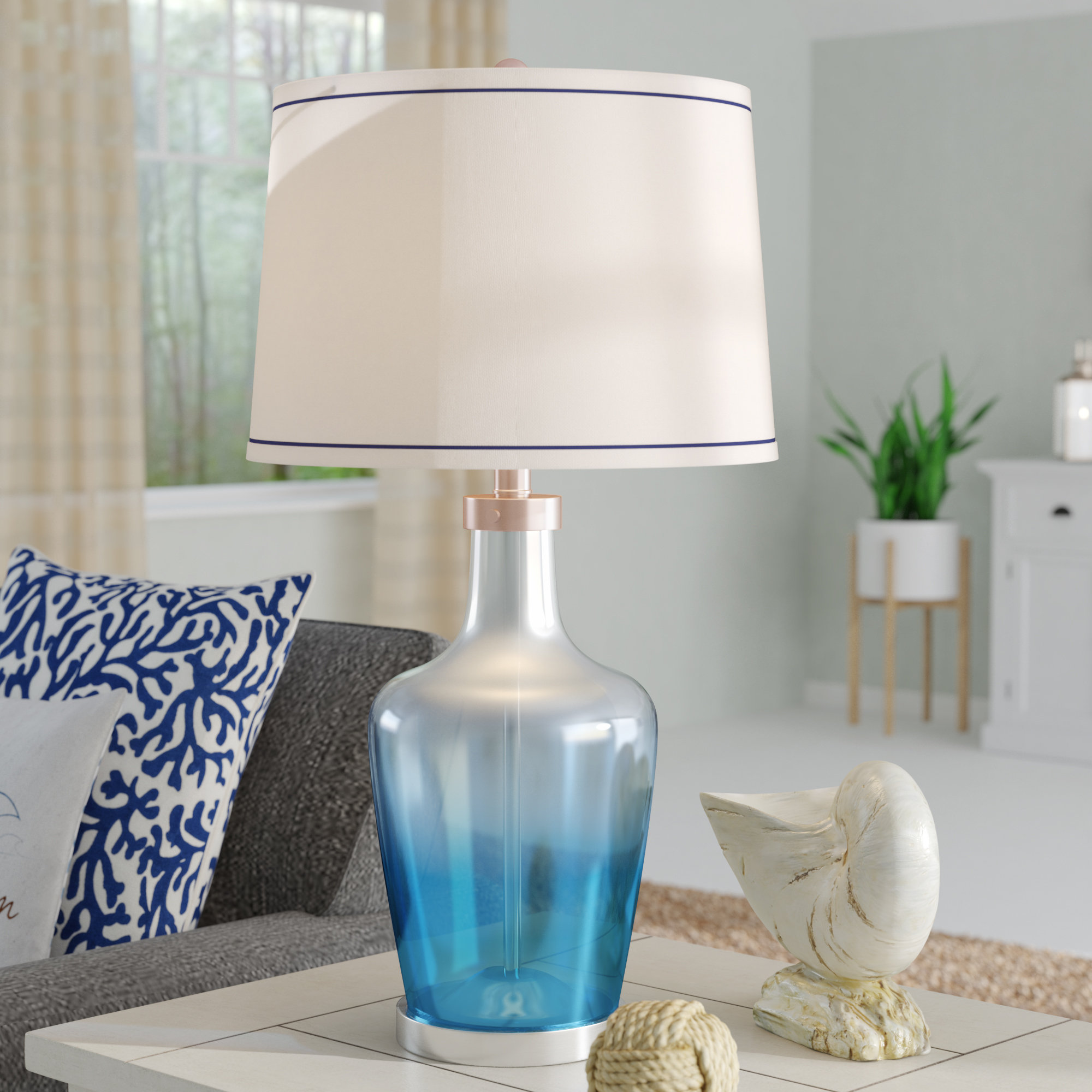 blue ombre table lamp