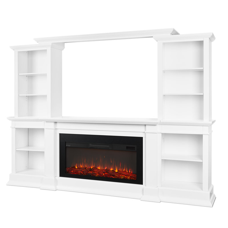 Real Flame Monte Vista Solid Wood Entertainment Center For Tvs Up