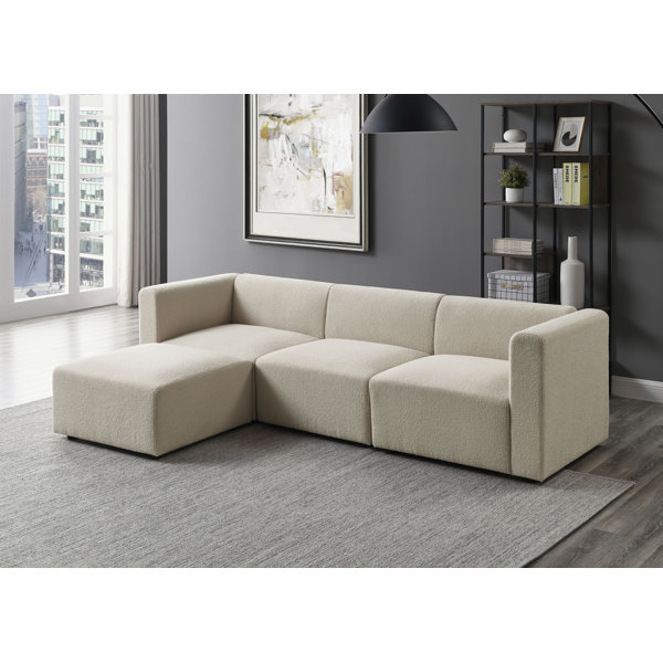 wade logan seychella 101 5 wide reversible modular sofa chaise with ottoman reviews wayfair