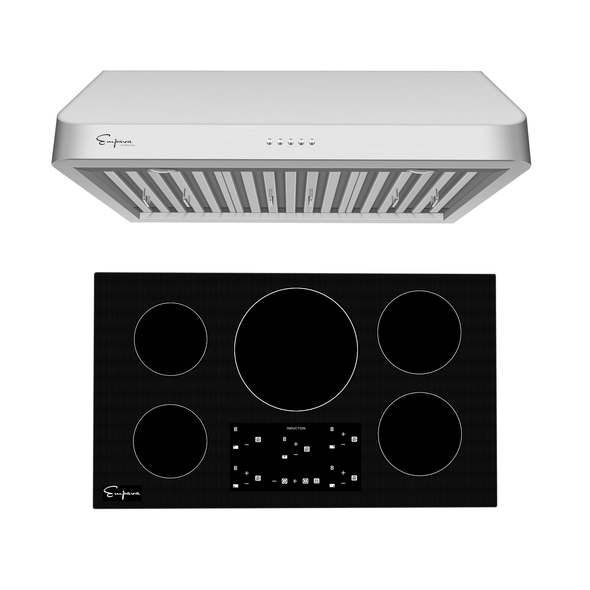 Empava 2 Piece Kitchen Appliance Package with 36'' Induction Cooktop