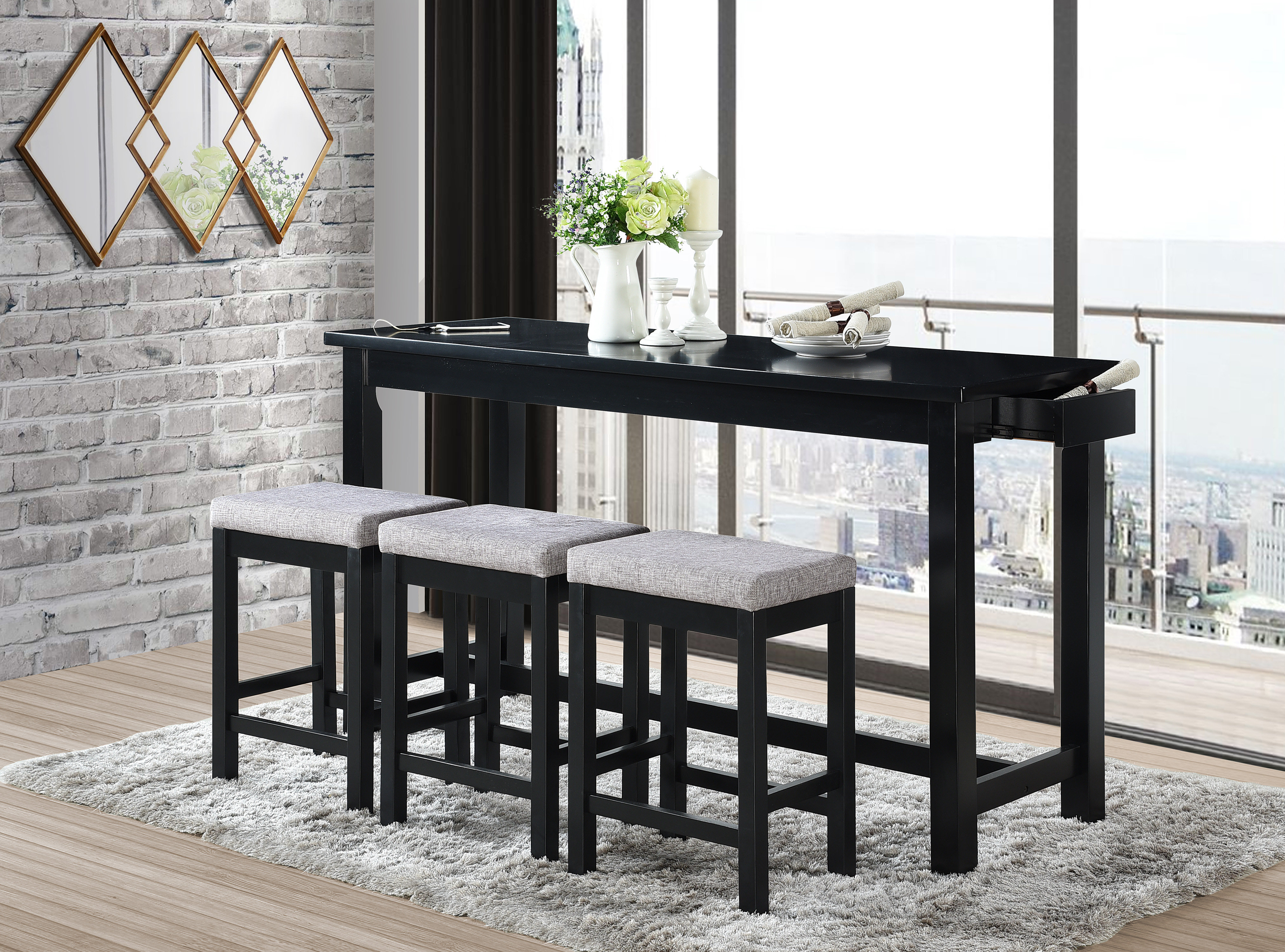 Homelegance Haga 4 Piece Counter Height Dining Set Reviews