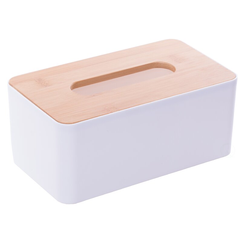 Red Barrel Studio® Magee Bamboo Top Tissue Box Cover & Reviews | Wayfair