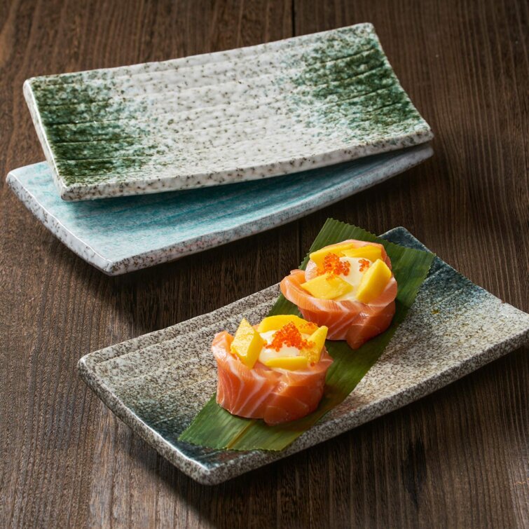 Japanese Sushi Sashimi Serving Plate Melamine Platter Dish Tray Rectangular 