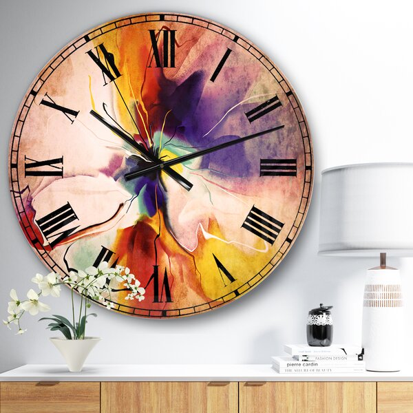 East Urban Home Oversized Floral Creative Flower Wall Clock & Reviews ...