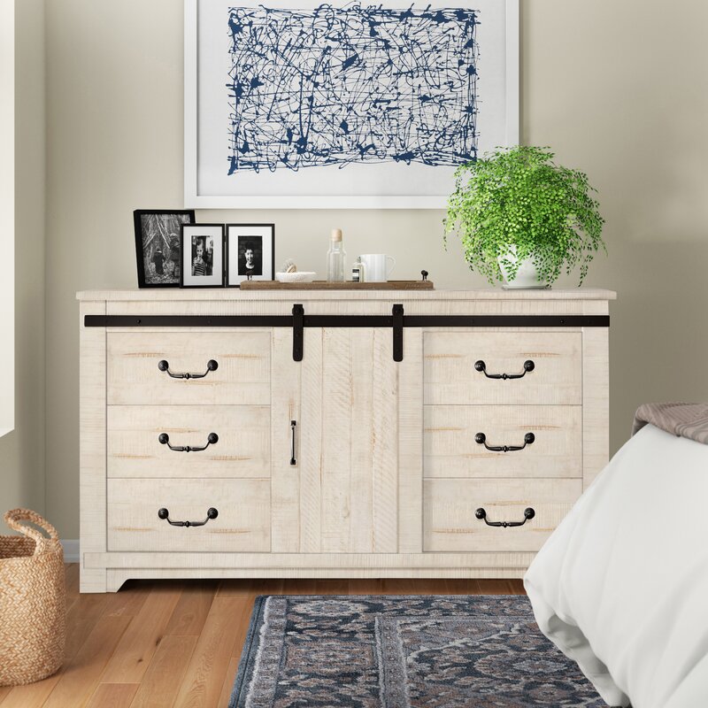 Three Posts Solihull Farmhouse 9 Drawer Double Dresser Reviews