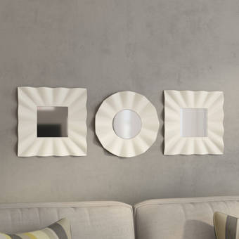 East Urban Home Quatrefoil Foliage V Coastal Frameless Wall Mirror Wayfair