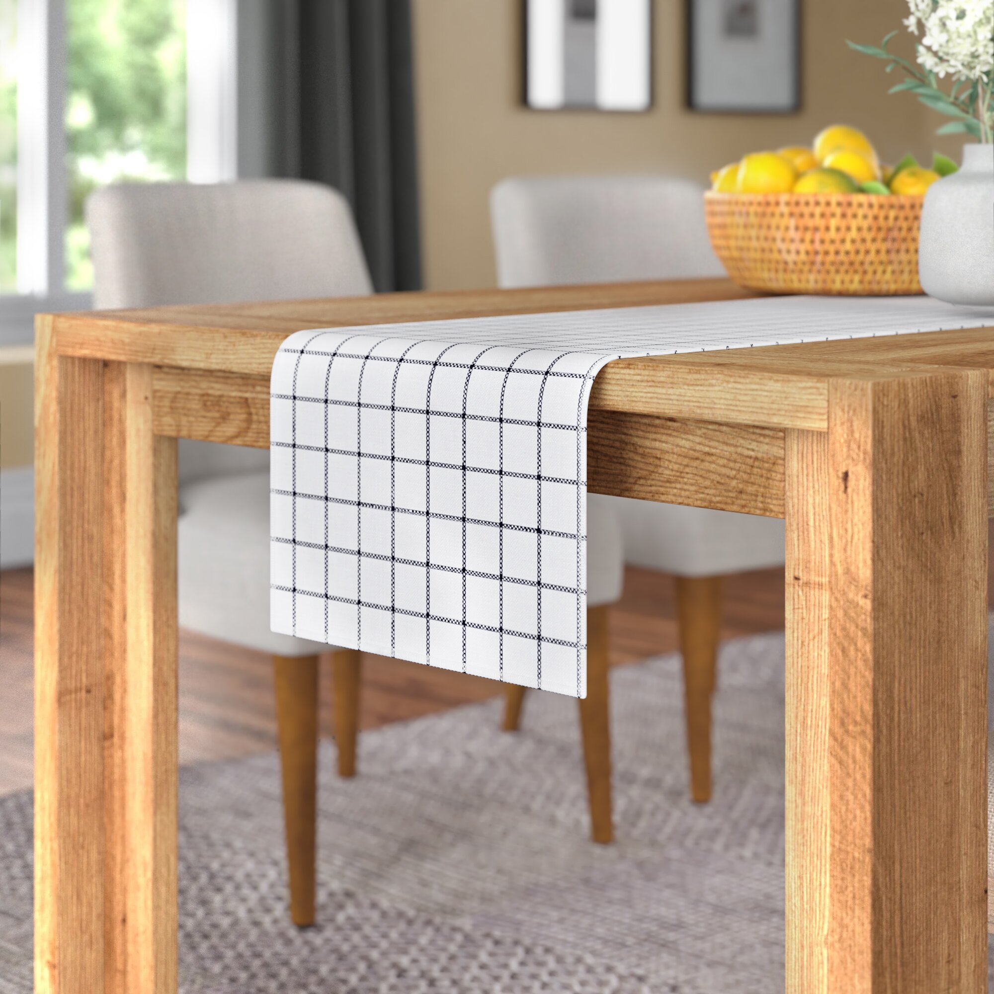 Geometric 100% Cotton Table Runner