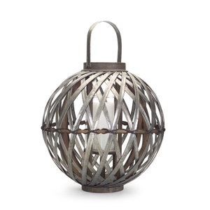Work Metal/Wood/Glass Lantern