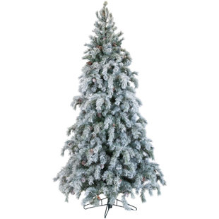 Snowy Aspen Fir Artificial Christmas Tree With Warm White Lights Remote Snowy Aspen Fir Artificial Christmas Tree With Warm White Lights Remote