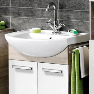 Fackelmann 66 cm Wandbefestigtes Waschbecken A-Vero